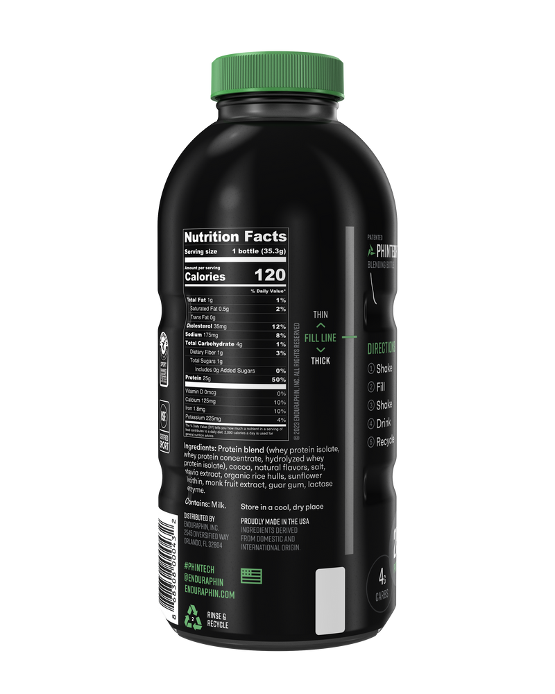 Enduraphin Chocolate Whey Protein PHINTECH™ Bottle – Enduraphin®